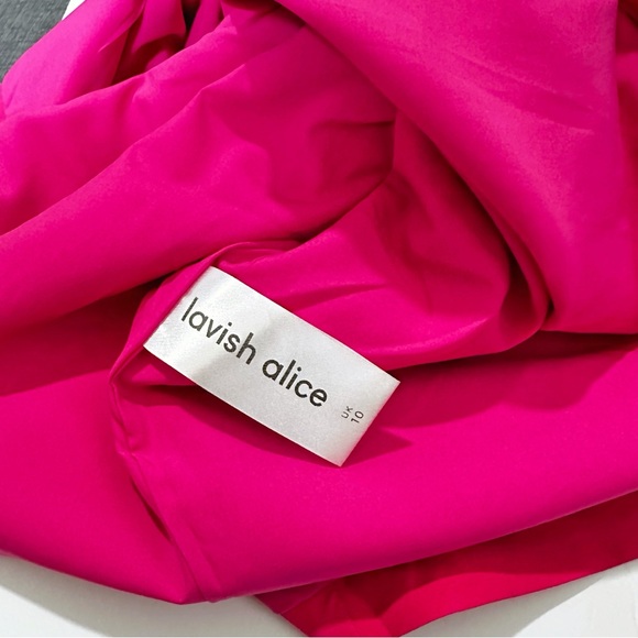 Lavish Alice Eliza Strapless Cowl Corset Bandeau Dress Magenta Pink Size 6 NWT - Picture 9 of 10